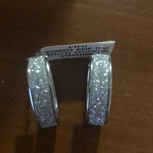 Beautiful small silver hoops